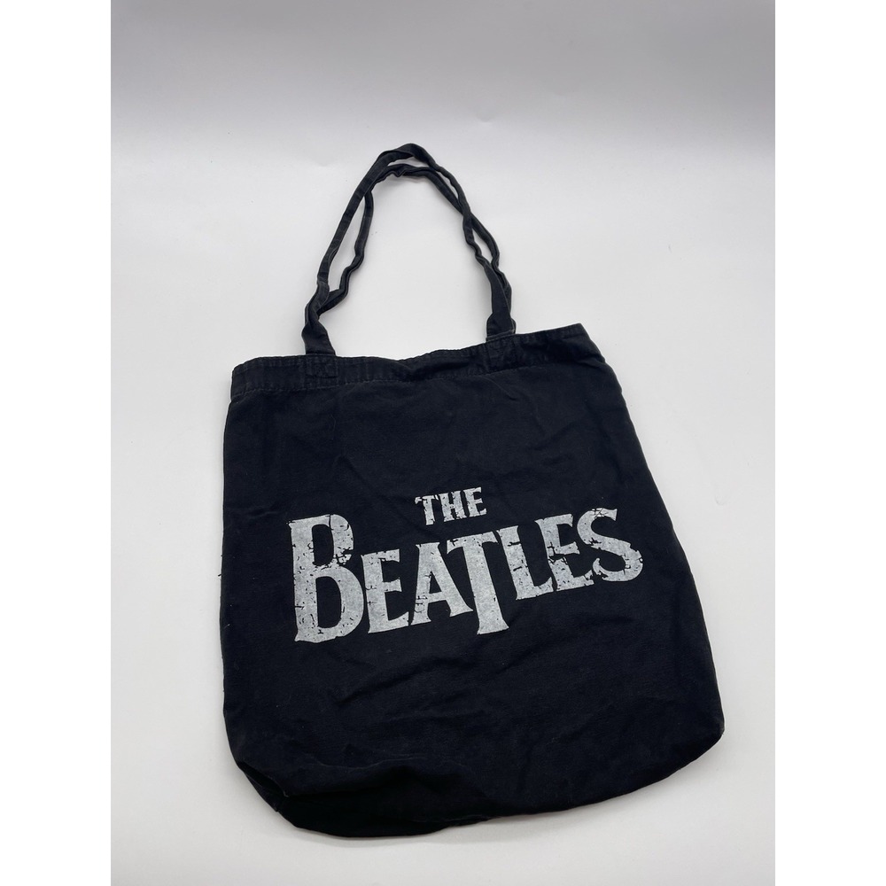Vintage Apple Corps/Concept One Distressed Iconic The Beatles Black Fabric‎ Tote